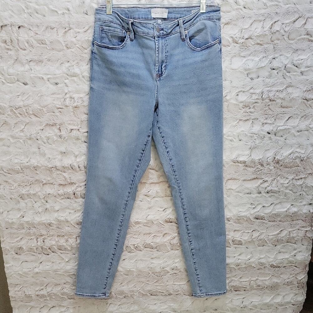 Dear John Gisele High Rise Skinny Jeans Womens Sz 31, Light Wash Denim, Coastal